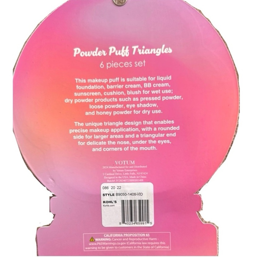4/$20 Powder Puff Triangles Set - Picture 2 of 2